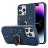 Luxe cases leer met ring telefoonhoesje voor iPhone 14 13 12 11 Pro XS Max XR X 7 8 6 6s plus SE Wallet Card Slots Magnetic Cover