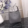 Bucket Bags Real Leather Drawstring Bag Large Capcity Plain Handbags Purse Adjustable Shoulder Strap With Zipper Mini Package