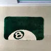 Tappeto Verde 8 Ball Zerbino Rettangolo Tappetino da bagno antiscivolo Morbido peluche Tappeto trapuntato Fullfy Decorazioni per la casa Soggiorno Camera da letto Pavimento 230105