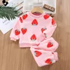 Pajamas Autumn Winter Kids Thick Warm Flannel Pajama Sets Baby Boys Girls Cartoon Long Sleeve O neck Clothing Sleepwear Pyjamas 230106