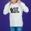 Sweats à capuche pour femmes Sweats BLINGPAW Black Lives Matter Print Blanc Bleu Marine Coton Unisexe Adulte Sweat à capuche Femme 230105