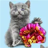 Cat Toys Toy Tin Foil Colorf Ring Paper Shiny Interactive Sound Ball Crinkly Balls Cats Pet Play Vtky2351 Drop Delivery Home Garden S Dhsvt