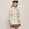 Trench da donna autunno designer di lusso da donna Giacca a vento con stampa di lettere sul corpo Cappotto con cintura allentata Cappotto corto casual da donna A27