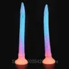 Dildo 15Size Long Glowing Tentacles Sucker Silicone enorm plug Prostate Massager Masturbate Buttplug Men Women Anals Sex Toys 0804