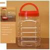 Storage Bottles 2PCS Empty Large Capacity Handle Honey Jar Dry Nut Fruits Jam Bottle Airtight