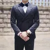 Garnitury męskie azjatyckie rozmiar Men drukowane garnitur smokingowy podwójny slim fit m-3xl męski oblubienie