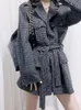 Kvinnors jackor designer ny 2023 varumärkesjacka ootd mode toppklass Autumn Winter Tweed Coat Houndstooth Overcoat Leisure Women Spring Coats Cardigan Gift GKU5