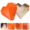 Decorative Flowers Box Heart Gift Flower Shaped Wrapping Day Forflowers Packing Organizer Case S Lid Round Shape Storage Valentine