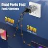 PD Travel Wall Charger 20W 12W Type-C USB-порты Quick Power Power Adapter US Eu Plug Home Dock Зарядка для Huawei Samsung Galaxy Note LG Tablet