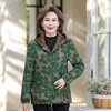 Women's Jackets Fashion Add Velvet Coat Middle-Aged Elderly Women's Jacket Tops Spring Autumn Winter Leisure Hooded Printing Outerwear