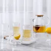 Wine Glasses Stackable Household Vertical Stripe Heat-Resistant Drinking Utensil Milk Glass Mug Retro Transparent Tea Water Coffee Cup