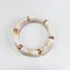 Strand Friendship Vintage Acrylic Bamboo Beads Bracelet For Women Multi Color Stretchy Resin Girls Charm Couple Bangles Gift Jewelry