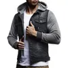 Men's Jackets Jeans Jacket Men Autumn Winter Hooded Vintage Distressed Demin Tops Coat Outwear