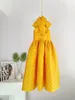 Runway Dresses 2023 Australiska modemärke våren och sommaren ny halsringning ärmlös klänning301m