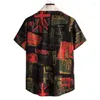 Camisas casuais masculinas Camisa de algodão e linho Hawaiian Hawaiian Down Down Colle