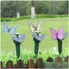 Bahçe Dekorasyonları Güneş enerjisi dansı uçan kelebekler güzel yaratıcı çırpınan titreşim sinek kuşu kuşları avlu dekoratio dhha0