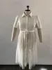 Robes de grande taille femmes vêtements Patchwork maille longue mode col en V Blouse 2023 robes de soirée d'été tenue en gros