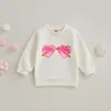 T shirts FOCUSNORM 0 4Y Valentines Days Baby Girls Sweet T Shirts 2 Style Long Sleeve Letter Cartoon Printed Pullover Sweatshirt Tops 230106