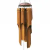 Dekorativa figurer Kreativa bambu vindklocka handgjorda naturliga ring heminredning hängande prydnad utomhus gård klocka