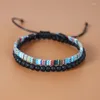 Charm armband 2 st/set vänskap armband armband för kvinnor man naturliga sten pärlor lyckliga modesmycken droppe
