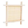 Tvålrätter grön bambu fyrkantig form kort bambuhållare handgjorda tvål-skål bad leveranser 0106