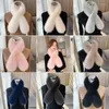 Sjaals winter warme rex bont sjaal voor vrouwen pluche wraps faux sjaals soft fluffly kraag ringen vrouwelijke nek