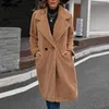 Dameswolmengsels vrouwen faux bont lange jassen 2023 herfst winter zachte warme pluche dikker teddy jassen dames stijlvolle elegante losse buitenkant