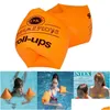 Otros artículos diversos para el hogar Pvc Anillo de brazo de natación Doble bolsa de aire Adts Niños Flotador Manga de agua Círculo Aire Inflable Piscina Accesorios Juguete Dhcbv