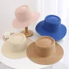 Chapeaux à large bord été plage chapeau femmes coloré soleil extérieur paille pour femmes hommes Protection unisexe bosse haut 2023