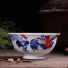 Miski jingdezhen ceramiczne miski ryżowe kwiaty rooster home vintage zupa zupa zupa ramen zapasy kuchenne