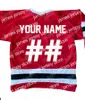 College Hockey Wears Thr Irish Letterkenny personalizzato 74 Jonesy 69 Shoresy 68 Reilly 15 Powell Maglia da hockey su ghiaccio Rosso Blu navy Bianco Doppia cucitura Nome Numero