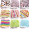 Wall Stickers Self adhesive SS6 2mm rainbow colors full glass crystal mesh 24 X 40 CM sticker sheet rolls garment shoes diy trim 230105