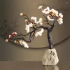 Flores decorativas Creative Plum Bossom Ornamento Chinês Decoração em casa Craft Room Living Living Gabinete de vinho quarto