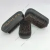 MOQ 50 pièces LOGO personnalisé hommes brosse pour barbe visage cheveux moustache noir manche en bois brosses avec poils de sanglier naturels