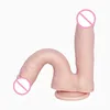 Sex leksak dildos roliga flytande silikon dubbel huvud simulering penis lesbisk manlig bärbar leksak