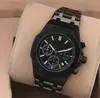 Zegarek męski Wszystkie tarcze działają Automatyczna data W pełni funkcjonalne zegarki designerskie 42 mm Mechanizm kwarcowy Pełny pasek ze stali nierdzewnej Szafirowe szkło masculino Zegarek na rękę