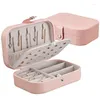 Jewelry Pouches Portable Rectangle Organizer Box For Women Travel Ring Pendant Earring Jewellery Storage Packge Case