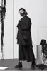 남성용 바지 넓은 고리 자른 바지 일본 성격 트렌디 스커트 어두운 검은 느슨한 캐주얼