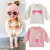 T shirts FOCUSNORM 0 4Y Valentines Days Baby Girls Sweet T Shirts 2 Style Long Sleeve Letter Cartoon Printed Pullover Sweatshirt Tops 230106