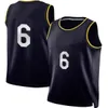 Maglia LeBron 2023 Maglie da basket Uomo Giallo 22 23 City Black Mamba Ricamo Edizione cucita 8 24