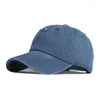 Berretto da baseball in denim lavato moda unisex Berretto da baseball in denim lavato con foro strappato regolabile Cappello snapback regolabile Hip Hop Cappelli sportivi all'aperto Gorras