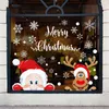 Duvar Çıkartmaları Ev için Mutlu Noel Kar Tanesi Pencere Süslemeleri 2023 Yıllık Navidad Oda Çıkartmaları
