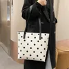 Abendtaschen Polka Dot PU Leder Einfach Einkaufen für Frauen 2023 Koreanische Mode Schulter Damen Reisehandtaschen Geldbörsen