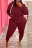 Tracksuits plus size dames sets 2023 herfst solide hoodies en broek mode tweedelige dame tracksuit sweatshirt sexy vrouwelijke kleding