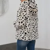 Kvinnors pälsjackor för pojkar jacka ljus kvinnor vinter faux hoodie outwear leopard tryck varmt tjockare blixtlås trendig