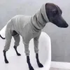 Hundkläder Solid Four-Bent Rib Clothes Turtleneck Pet tröja för Whippet Italian Greyhound Winter Pullover Jumpsuit Big Dogs