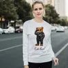 Women's Hoodies Sweatshirts BLINGPAW Teddy Bear Ride Out Letter Printed Unisex Crewneck Sweatshirt Heavy Blend Crew Neck Loose Long Sleeve 230105