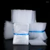 Emballage cadeau 100pcs 80 / 100mm enveloppe en plastique sacs d'emballage à bulles blanches PE sac transparent antichoc double film