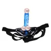 Sex Toy Dildos Collar image F425 flash 3-ring moon shy flower blue red white mixed color liquid silica gel simulation wear fake penis leather pants