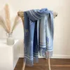 Scarves 2023 Korean Autumn And Winter Cashmere Letter Pattern Jacquard Women's Scarf Fashion Tassel Thickened Warm Shawl Head